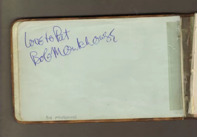 Bob Monkhouse - Original Hand-Signed Album Page 1954  "Carry On Sergeant"