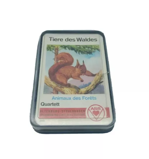 ASS Quartett Tiere des Waldes Spielkarten 7022 Spielkarten Schwarzer Peter 3101