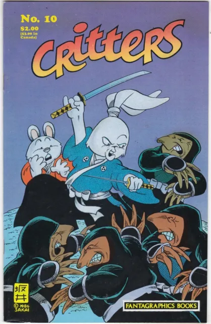 Critters # 10 EARLY USAGI YOJIMBO (Fantagraphics, 1986 Series) March 1987 VF