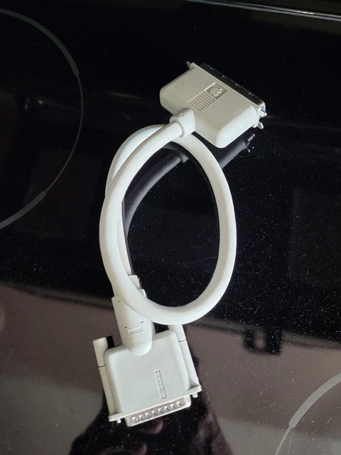 Genuine Apple DB25 to C50 SCSI Cable Vintage Macintosh 50-Pin Centronics