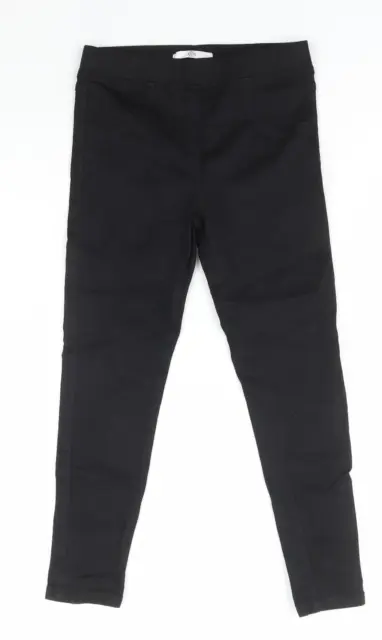 Pantaloni jegging neri da ragazza cotone Marks and Spencer taglia 8-9 anni pulsa regolare