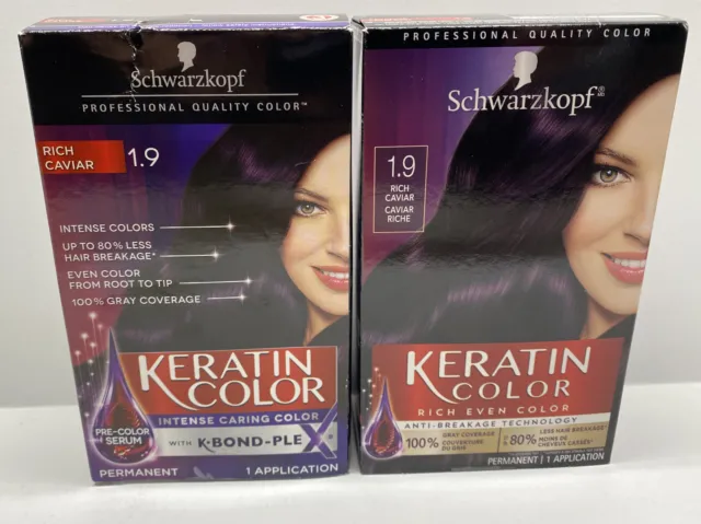 4. Schwarzkopf Keratin Color Permanent Hair Color Cream, 1.1 Midnight Black - wide 2