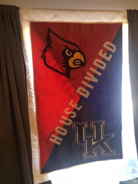 A House Divided Louisville Cardinals & Kentucky Wildcats Large Flag