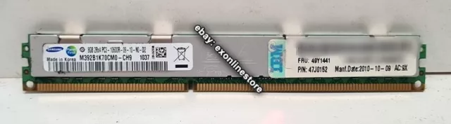 49Y1431 - 8GB PC3-10600 CL9 ECC DDR3 1333 MHz VLP RDIMM (49Y1441)