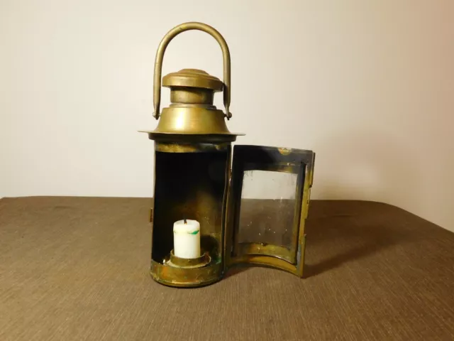 Antique brass discount candle lantern
