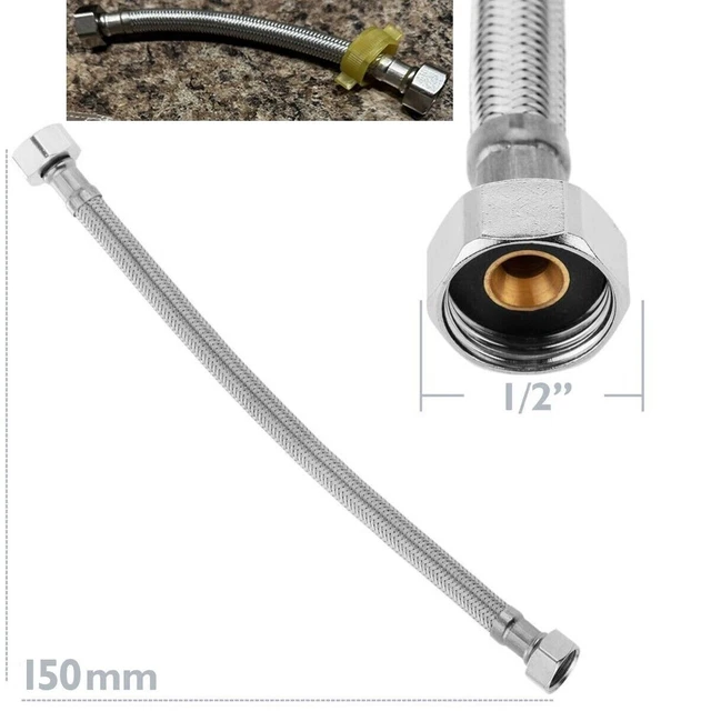 5 X Flexible Tap Hose Connector Kitchen Basin Mixer pipe tails 1/2" X 150mm