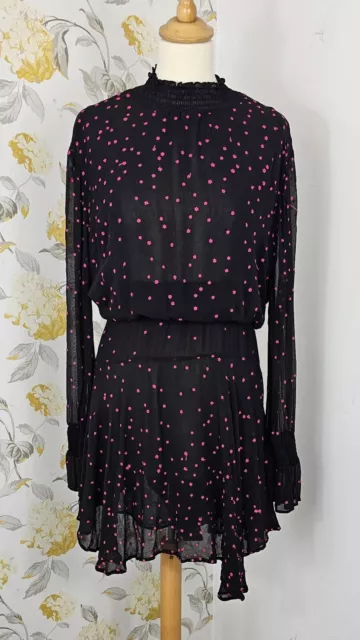 ALL SAINTS BLACK Beaujolais Dress Size 14 8.50 PicClick UK