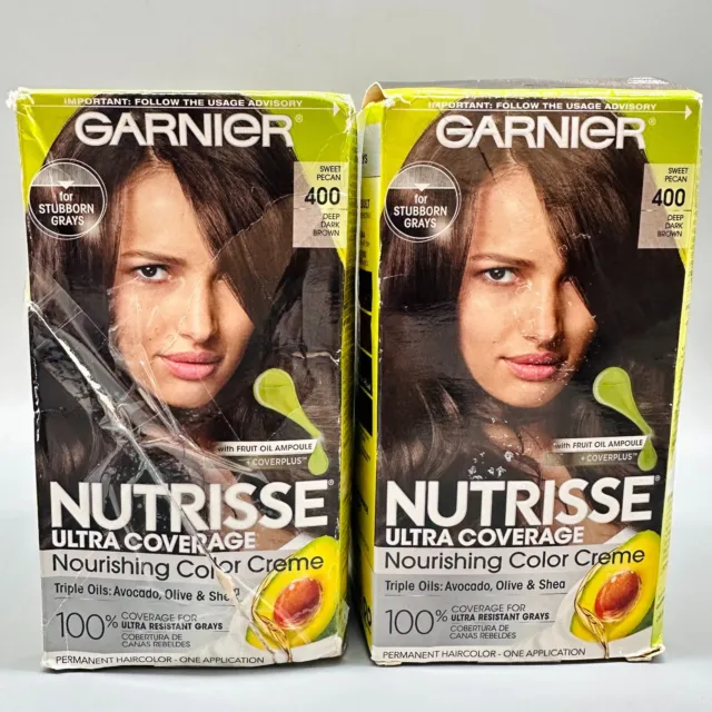 Garnier Nutrisse Couleur Crème Permanent Coloration de Cheveux 400 Foncé Brun 2
