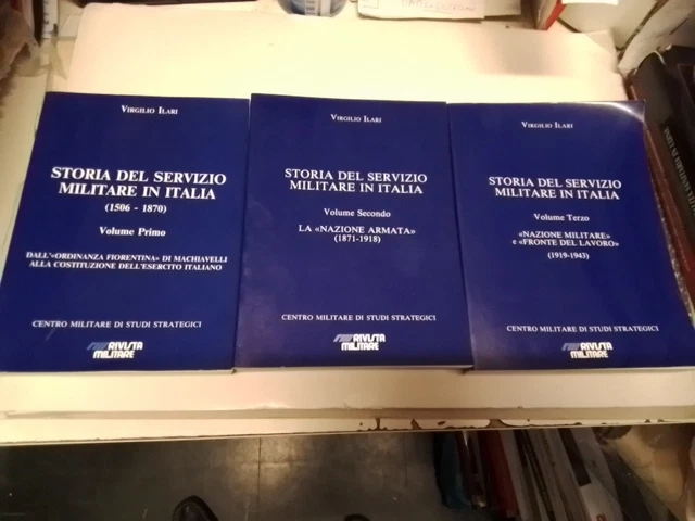 STORIA DEL SERVIZIO MILITARE IN ITALIA, ILARI VIRGILIO. 3 VOLL, 9s24