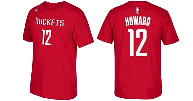 Adidas Women's Dwight Howard #12 Houston Rockets Jersey Shirt, Red, Small