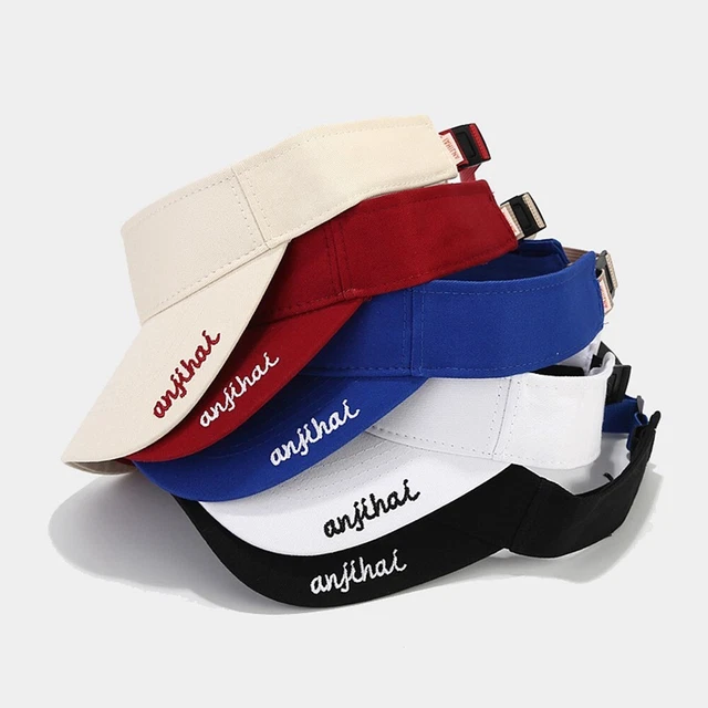 Casquette Visière Sport Unisexe - Noir, Vert, Bleu, Rouge, Jaune, Orange, Violet, Rose - Taille Réglable