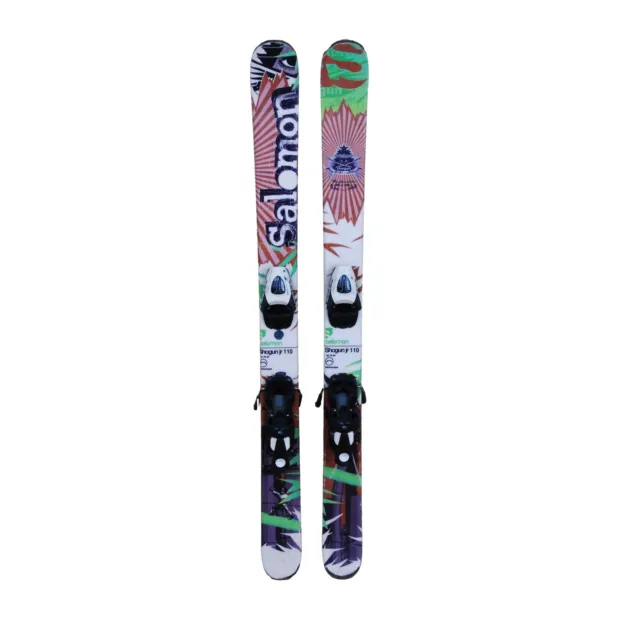 Ski gebraucht Junior Salomon Shogun Jr + Bindungen - Qualität B 120 cm
