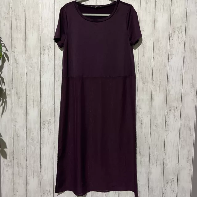 Sweet Rain Womens Top Long Chiffon Split Side Kaftan Spandex Top Size L