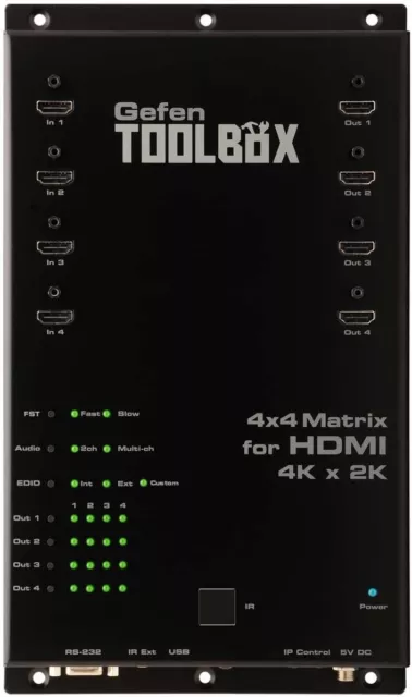 Gefen CI GTB-HD4K2K-444-BLK 4x4 Matrix for HDMI 4Kx2K