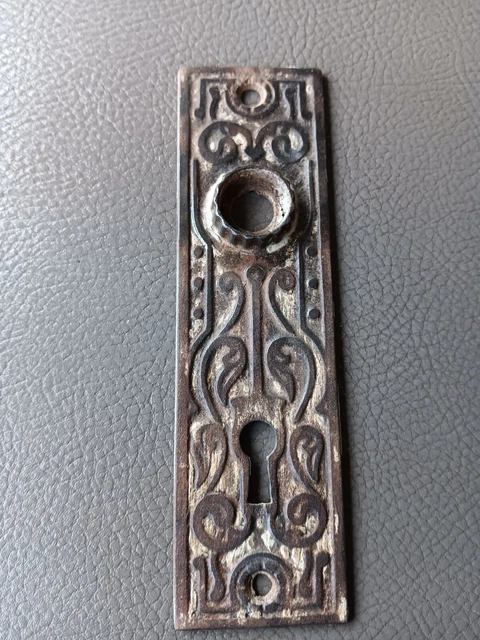 Victorian Eastlake Door Knob Back Plate Escutcheon cast iron