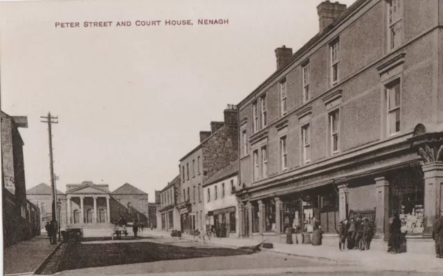 a irish tipperary county eire old antique postcard ireland peter street nenagh