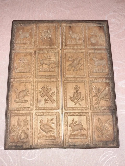 ancien moule à springerle, Wooden Springerle Cookie Mold, german, antique