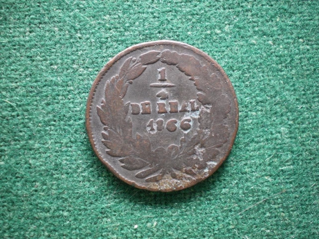 1866 MEXICO COPPER 1/4 real Coin Chihuahua KM 344 1866 MEXICO COPPER 1/4 real Coin Chihuahua KM 344