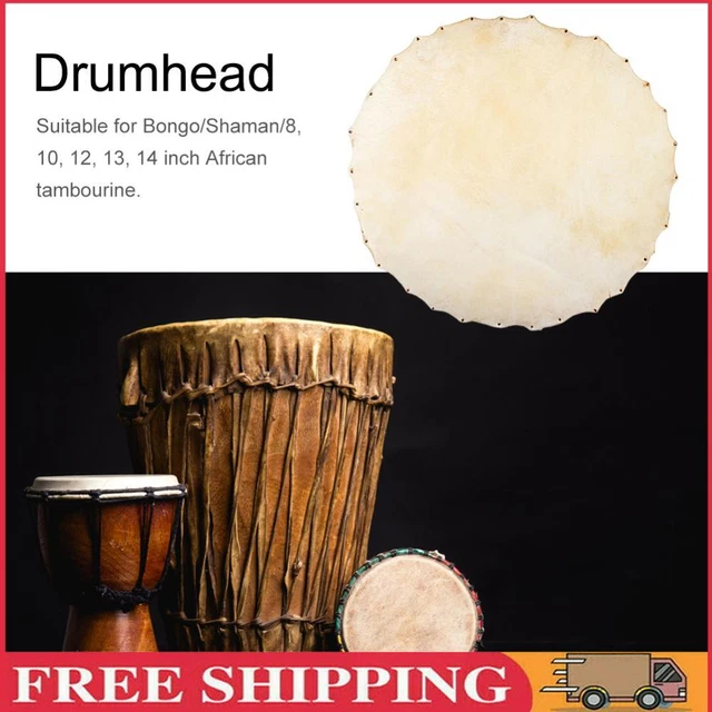 Drum Goat Skin Head for African Tambourine Percussion Drum Part (Diameter 300mm)