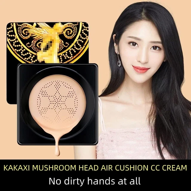 Brightening Air Cushion BB Cream With Mushroom Puff Sponge  Face Makeup