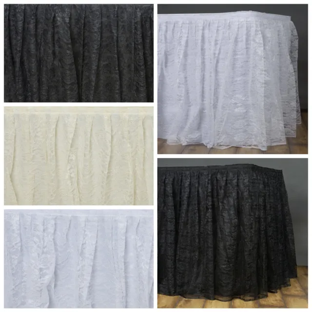 21 feet x 29" LACE Banquet TABLE SKIRT TradeShow Wedding Party Catering SALE