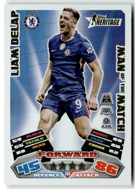 TOPPS MATCH ATTAX CL Extra 2025-26 N º 263 Liam Delap Man Of The Match ...