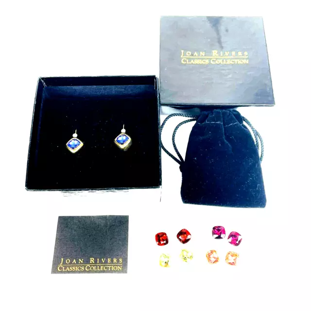 Joan Rivers 18kt Gelbgold Austauschbar Ohrring Set 5 für Ein Preis Kiste Neu 3