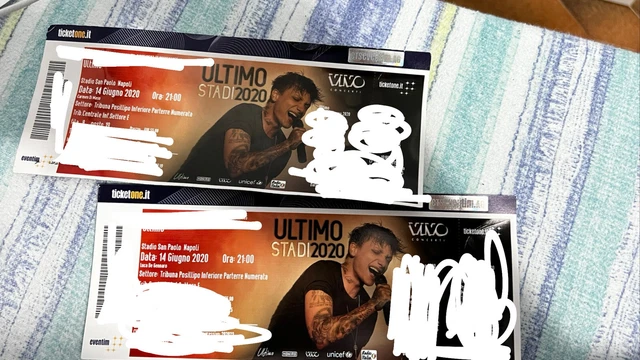 Vendo biglietti per concerto Di Ultimo Il 14/06/2022