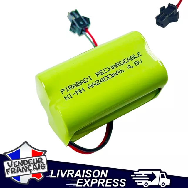 PACK 4 PILE AA 2400mAh 4.8V NI-MH ACCU RECHARGEABLE AVEC CONNECTEUR SM-2P (1791)