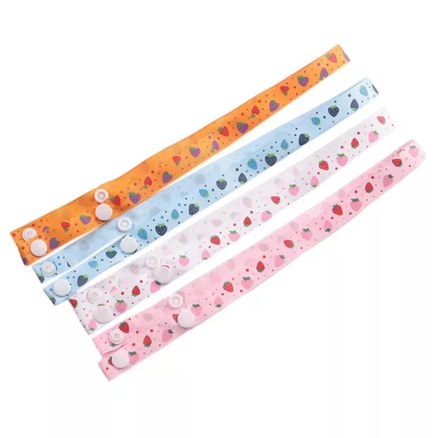 4Pcs Lanyard Kids Colorful Cartoon Strawberry Face Covering Mask Strap
