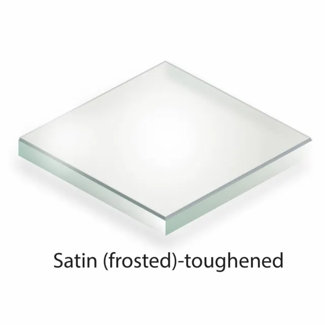 Bespoke Toughened Glass - Cut to Size - 6mm Frosted Glass, Safe Cut, Unpolished