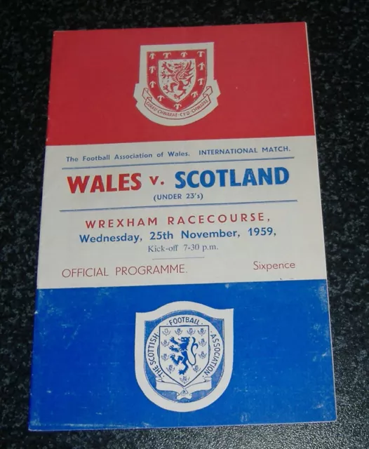 Wales U23 v Scotland U23 - 1959 - Under23 International Played @Wrexham