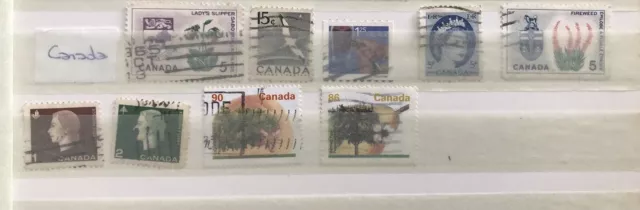 Canada Lot 9 Timbres