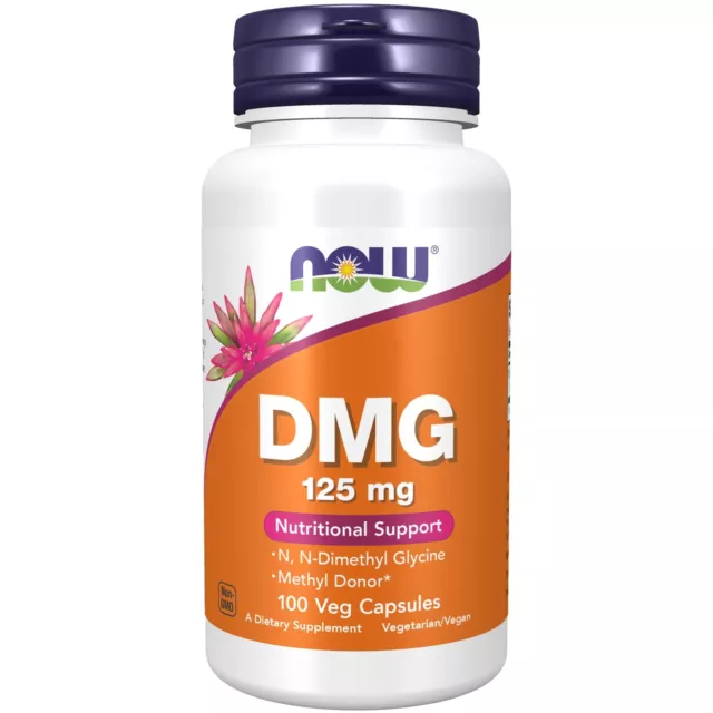 NOW Foods DMG (N-Dimethyl Glycine) 125mg 100 Capsules, Immune Support Amino Acid