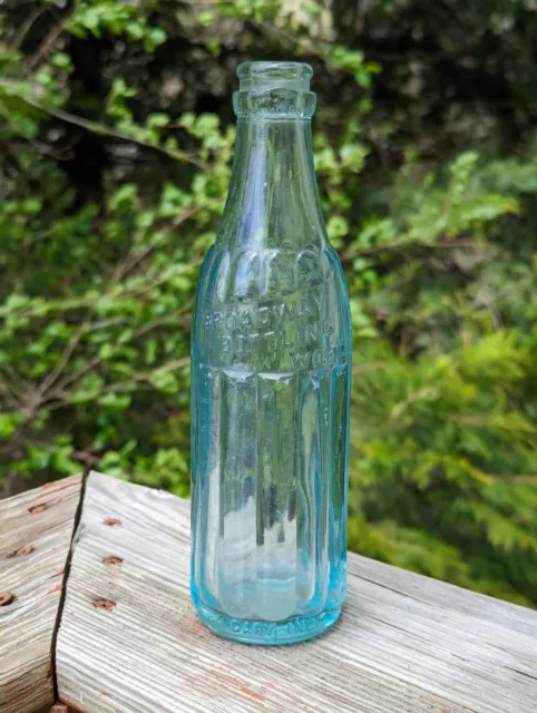 Broadway Bottling Works Gary IN IND INDIANA Deco Soda Bottle 7 oz.