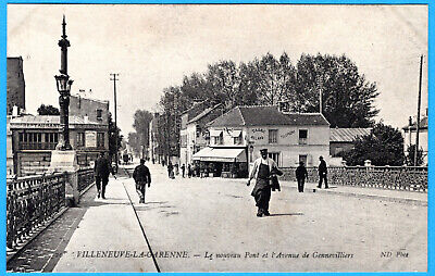 Cpa 92 Villeneuve La Garenne - Le Nouveau Pont Et L'avenue De Gennevilliers