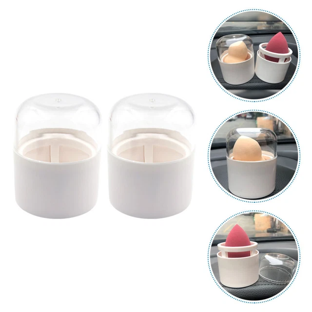 2 un. estuches de belleza para huevos licuadora de maquillaje soportes cosméticos contenedores de inhalación accesorio