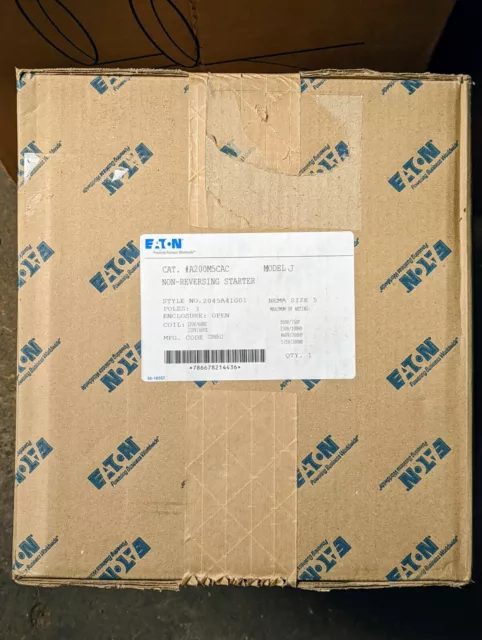 Eaton A200M5CAC A200 Starter Size 5 Open 3 Pole 120V 60Hz Coil New In Box