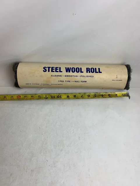 1 lb Stainless Steel Wool Roll - Medium Vintage
