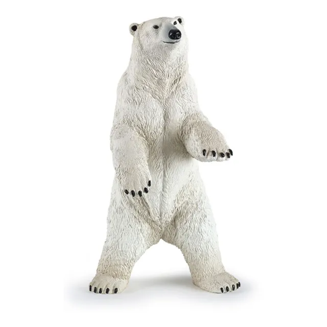 PAPO Wild Animal Kingdom Standing Polar Bear Toy Figure, White (50172)