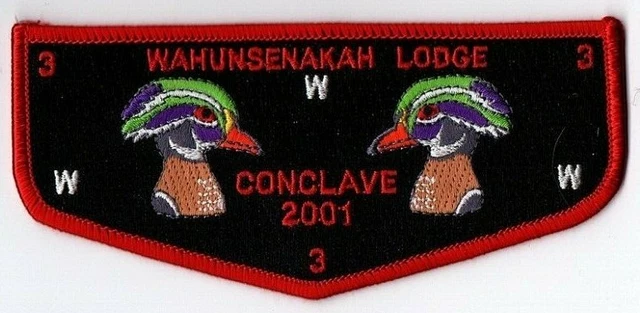 Boy Scout OA Wahunsenakah Lodge 333 2001 Conclave Flap