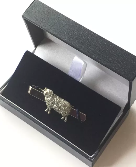 Sheep Personalised hand made from English Pewter Tie Slide (N393)