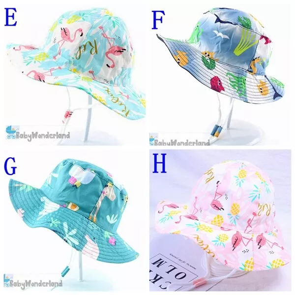 Baby Girl Boy Sun Hat Summer Beach Bucket Cap Newborn Toddler Kids Size 0-8Year 3