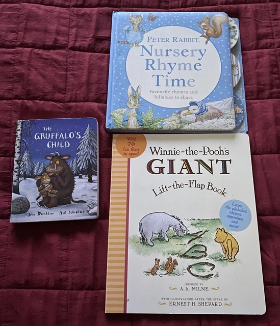 CHILDRENS BOARD BOOK Bundle Peter Rabbit Winnie the Pooh Gruffalo's