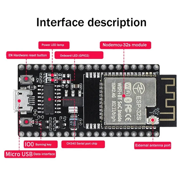 Scheda di sviluppo NodeMCU-32S IoT ESP-32S scheda di sviluppo WiFi WIFI + Bluet A7Q9 2