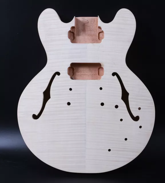 Electric Guitar Body 335 Style Mahogany+Flame Maple Veneer Guitar Project