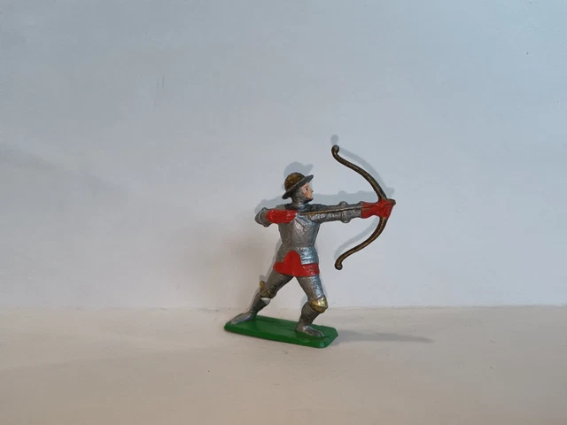 Figurine Starlux Moyen-âge - Cavalier Seigneur Combattant, Série 64 Réf 6119 HP, Plastique Peint