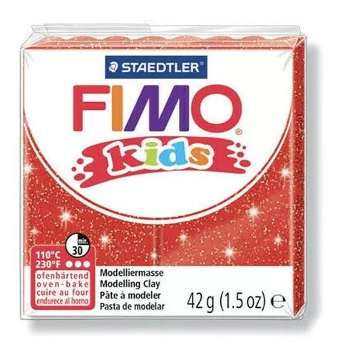 Polymer Clay Kids 42 G Rot Paillettenbesetzt 8030.212