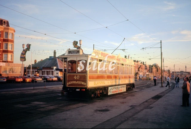Blackpool Fleetwood Box Tram 40 1988 Cabin Original Slide+Copyright