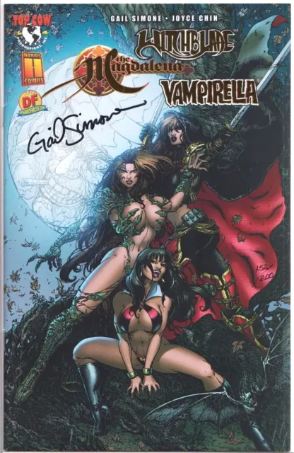 Witchblade Magdalena Vampirella #1 Dynamic Forces Gold Foil Signed Simone Df Coa